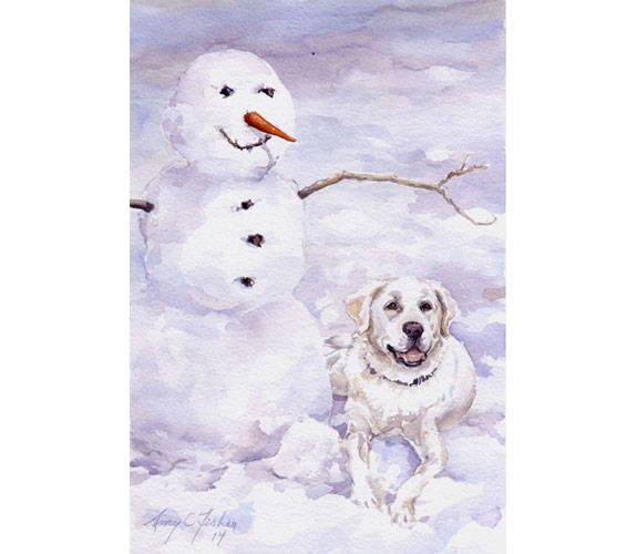 "Em 'n An's Snowman" by Amy Fisher